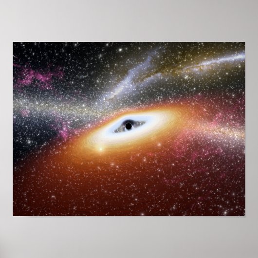 Illustration of a supermassive black hole poster (Vorne)