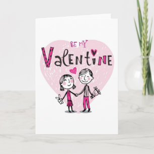 Illustration of a Valentine’s Drehmoment Feiertagskarte