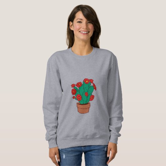 Illustration of cacti sweatshirt (Vorne ganz)