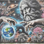 illustration of god creating the universe aufkleber (Vorderseite)