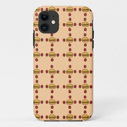 Illustration of hamburger patterns Case-Mate iPhone hülle (Rückseite)