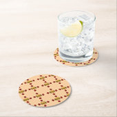 Illustration of hamburger patterns runder pappuntersetzer (Vor Ort)