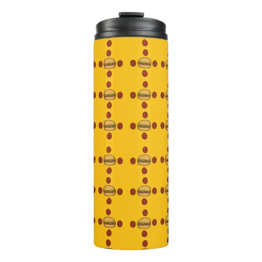 Illustration of hamburger patterns thermosbecher (Vorderseite)