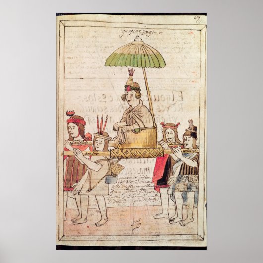 Illustration of Huascar Inca Poster (Vorne)