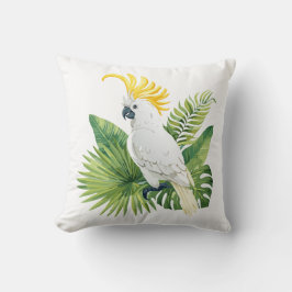 Illustration of parrot cockatoo kissen