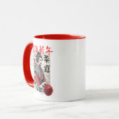 Illustration of Samurai with Japanese Stamp Tasse (Vorderseite Links)