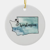 Illustration-Ornament in Washington Staat Keramik Ornament (Vorne)