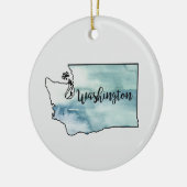 Illustration-Ornament in Washington Staat Keramik Ornament (Links)