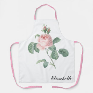 Illustration personalisierter rosa Rosen im Vintag Schürze
