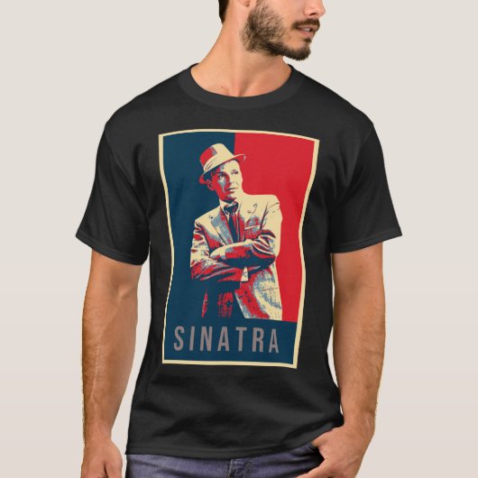 Illustration Pop Art Sinatra T-Shirt (Vorderseite)