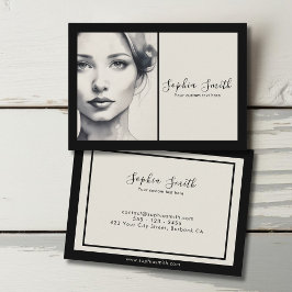 Illustration Portrait Wasserfarbe Visitenkarte