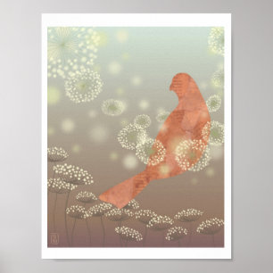 Illustration Print "Wearing Queen Anne's Lace" Poster