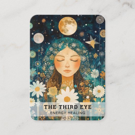 Illustration QR-Code Energy Reiki Spirituell Visitenkarte (Vorderseite)