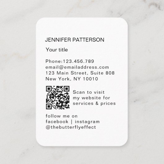 Illustration QR-Code Energy Reiki Spirituell Visitenkarte (Rückseite)