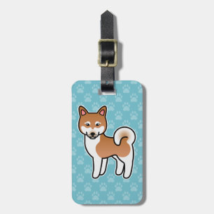 Illustration "Red and White Alaskan Klee Kai Dog" Gepäckanhänger