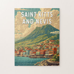 Illustration Reise Kunst Saint Kitts und Nevis Puzzle