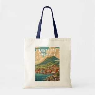 Illustration Reise Kunst Saint Kitts und Nevis Tragetasche