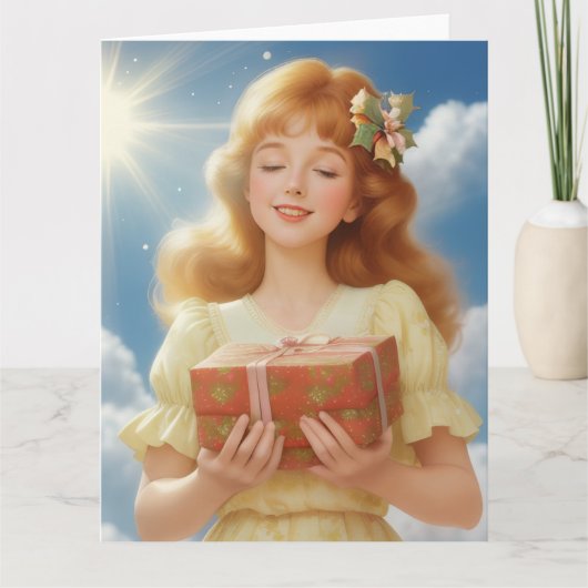 Illustration rétro de Noël Karte (Vorderseite)