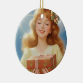 Illustration rétro de Noël Keramik Ornament (Rechts)