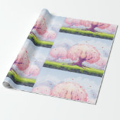 Illustration rosa Bäume Geschenkpapier (Ungerollt)