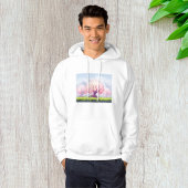Illustration rosa Bäume Hoodie