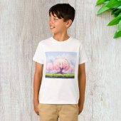 Illustration rosa Bäume T-Shirt