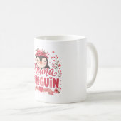 Illustration rosa Pinguin-Mama Mutterliebe Kaffeetasse (VorderseiteRechts)
