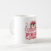 Illustration rosa Pinguin-Mama Mutterliebe Kaffeetasse (Vorderseite Links)