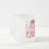 Illustration rosa Pinguin-Mama Mutterliebe Mattglastasse (Vorderseite Links)