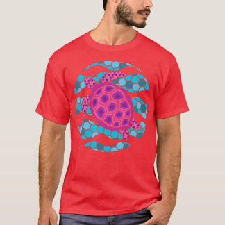 Illustration rosa Schildkröte T-Shirt