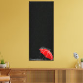 Illustration Roter Regenschirm in Regen verloren Leinwanddruck (Insitu (Wohnzimmer))