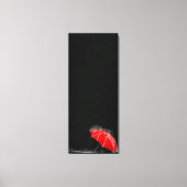 Illustration Roter Regenschirm in Regen verloren Leinwanddruck (Vorderseite)