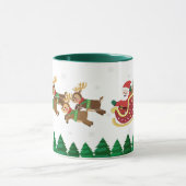 Illustration Santa Clause Reittiere Tasse (Zentrum)