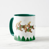 Illustration Santa Clause Reittiere Tasse (Vorderseite Links)