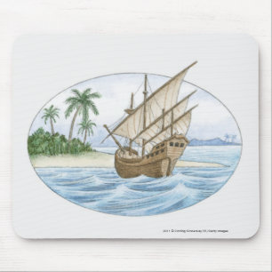 Illustration Schiffs des des 16. Jahrhundertsnahe Mousepad