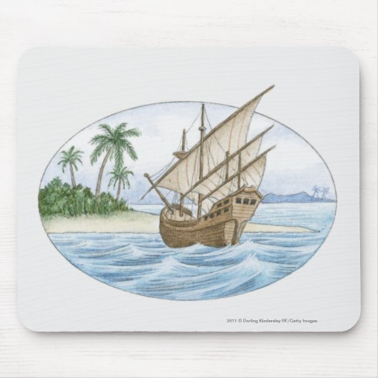 Illustration Schiffs des des 16. Jahrhundertsnahe Mousepad (Vorne)