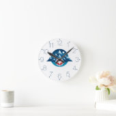 Illustration Schweizer Alpen Runde Wanduhr (Zuhause)