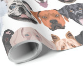 Illustration seamless pattern happy dogs geschenkpapier (Rolleneckpunkt)