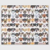 Illustration seamless pattern happy dogs geschenkpapier (Flach)