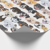 Illustration seamless pattern happy dogs geschenkpapier (Ecke)
