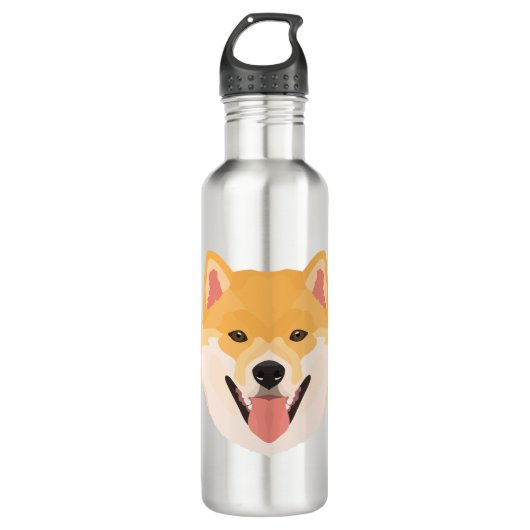 Illustration Shiba Inu Edelstahlflasche (Vorderseite)