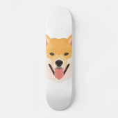 Illustration Shiba Inu Skateboard (Vorderseite)