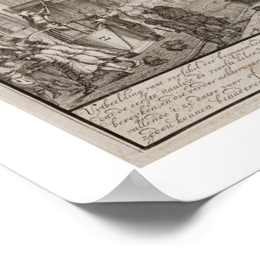 Illustration showing how new long fire hoses could poster (Ecke)