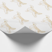 Illustration Silhouette der englischen Hunde Geschenkpapier (Ecke)