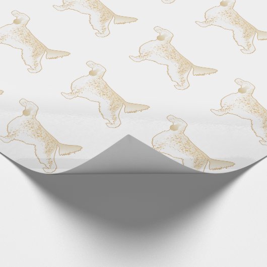 Illustration Silhouette der englischen Hunde Geschenkpapier (Ecke)