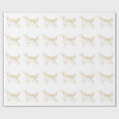 Illustration Silhouette der englischen Hunde Geschenkpapier (Flach)