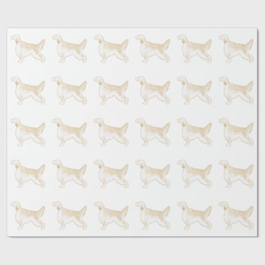 Illustration Silhouette der englischen Hunde Geschenkpapier (Flach)