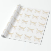 Illustration Silhouette der englischen Hunde Geschenkpapier (Ungerollt)