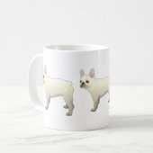 Illustration-Silhouette des französischen Bulldog- Kaffeetasse (Vorderseite Links)