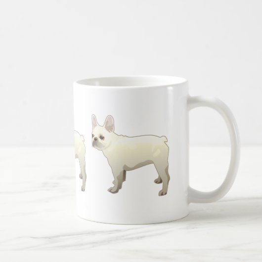 Illustration-Silhouette des französischen Bulldog- Kaffeetasse (Rechts)